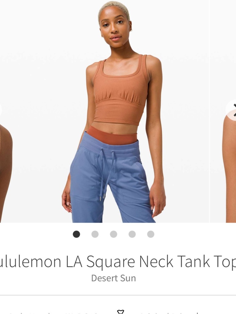 Lululemon LA square neck tank
